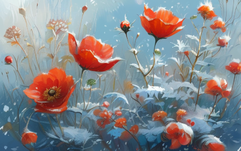 北国冬韵：耐寒花卉的冰雪之舞