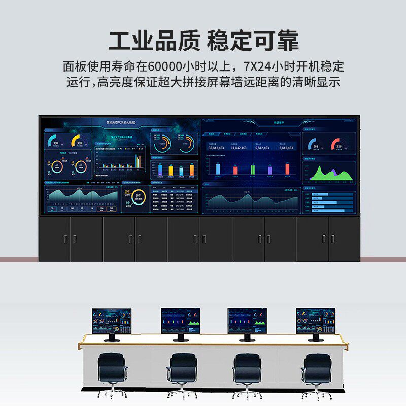 京东方LG46/55/65寸会议室无缝液晶拼接屏监控显示器电视墙大屏幕插图1