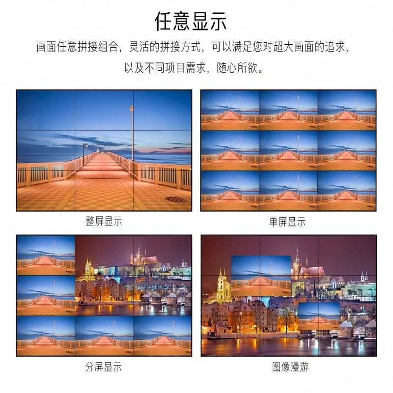 京东方LG46/55/65寸会议室无缝液晶拼接屏监控显示器电视墙大屏幕插图2